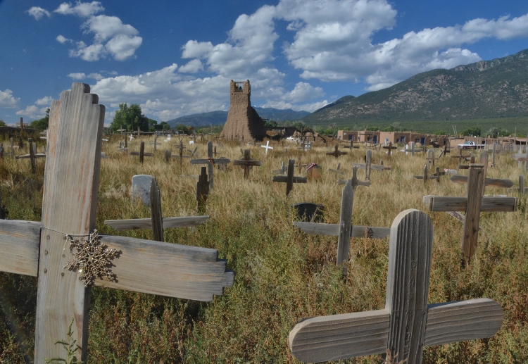 cemetery and bell tower of original church